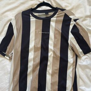 Striped Black and Tan T-Shirt
